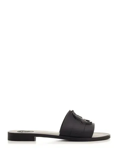 Moncler Black Mon Flat Sandal