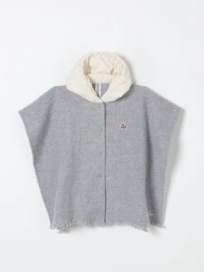 Moncler Cape  Kids Color Blue In Gray