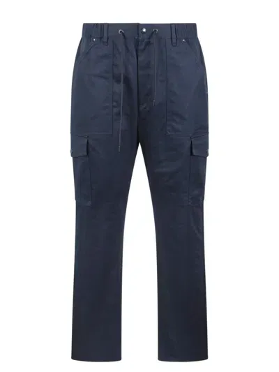 Moncler Cargo Trousers In Blue