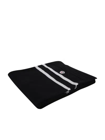 Moncler Cashmere-blend Black Scarf