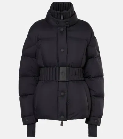 Moncler Coronel Belted Down Jacket In Black