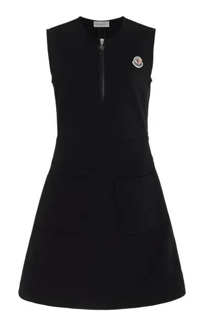 Moncler Short Dress In Black