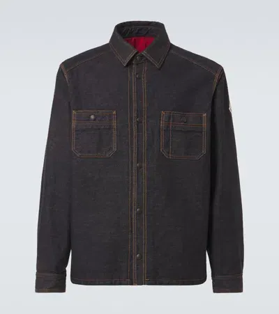 Moncler Denim Shirt In Blue