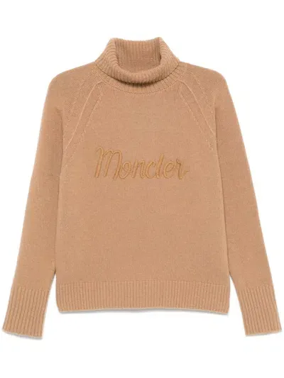 Moncler Dolcevita Sweater In Brown