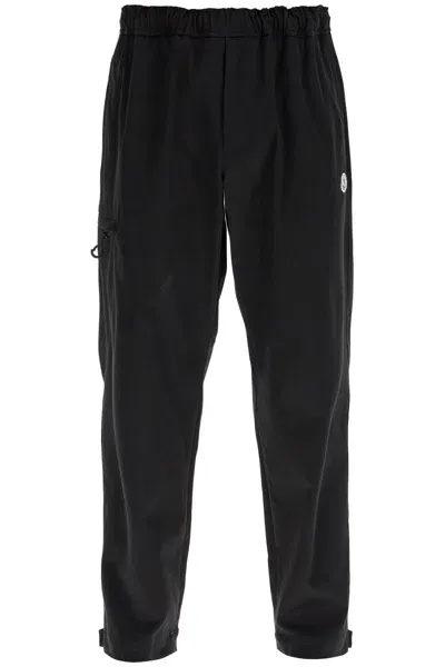 Moncler Gabardine Joggers In Black