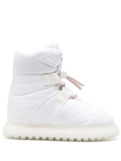 Moncler Gaia Pull Ankle Boots In White