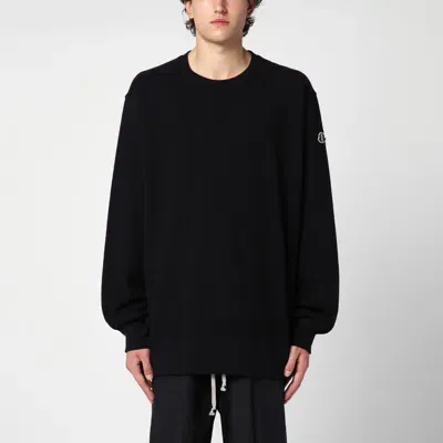 Moncler Genius Black Jersey Crew-neck Sweatshirt