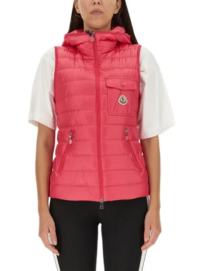 Moncler Glygos Padded Vest In Purple