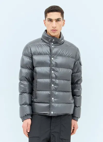 Moncler Gourette Short Down Jacket In Gray