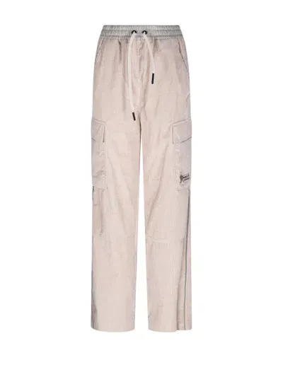 Moncler Grenoble Corduroy Jogging Trousers In Beige