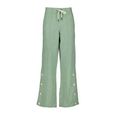 Moncler Logo-patch Fleece Trousers In Green