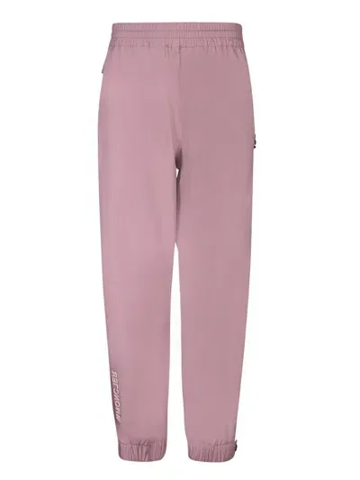 Moncler Elasticated-waist Tapered Track Pants In Pink