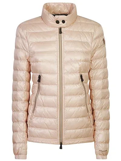 Moncler Grenoble Giacca Imbottita Con Applicazione In Pink