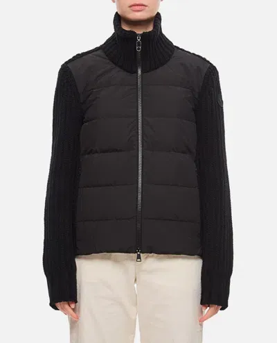 Moncler Tricot Cardigan In Black