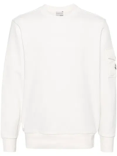 Moncler Men's Classic Sweatshirt In White