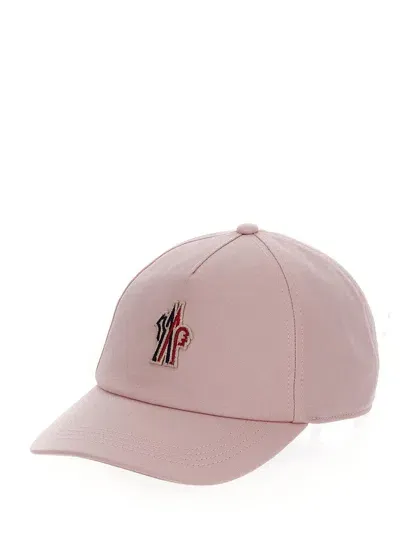 Moncler Logo Cap In Pink