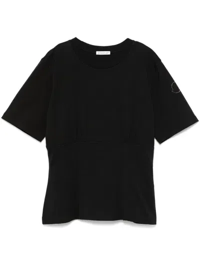 Moncler Logo-embellished T-shirt In Black