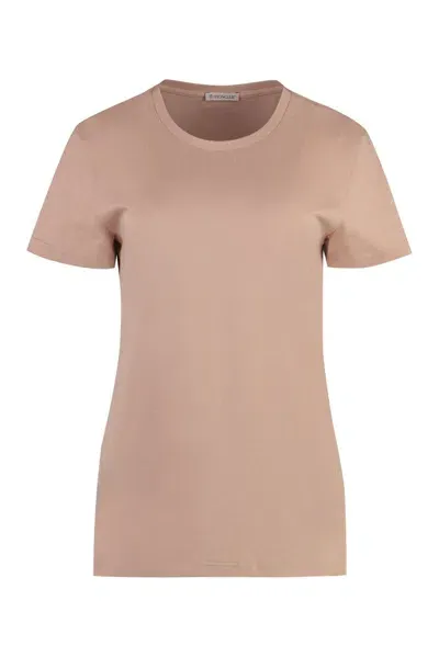 Moncler Logo Patch Crewneck T In Pink