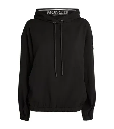 Moncler Logo-patch Hoodie In Black