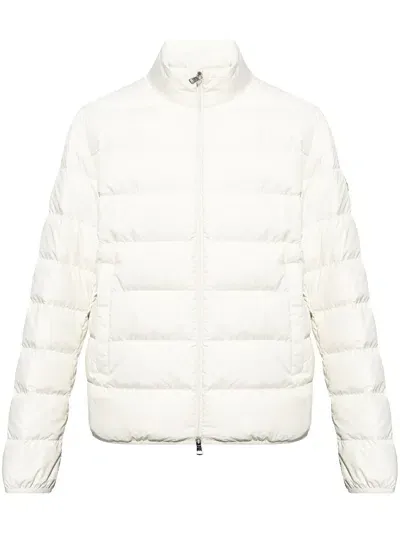 Moncler Logo-patch Padded Jacket In White