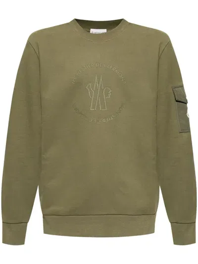 Moncler Logo-print Sweatshirt In Green