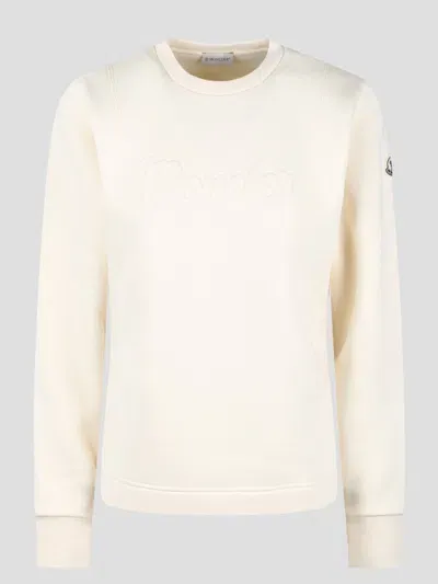 Moncler Logo Sweatshirt In Neutral