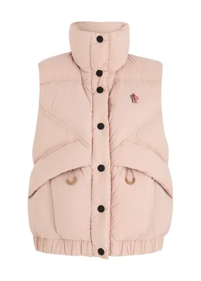 Moncler Marolies Quilted Shell Gilet In Pink