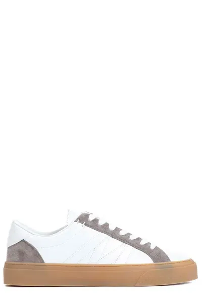 Moncler Monaco 2 Low Top Sneakers In White