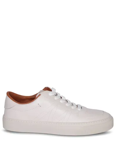 Moncler Monclub Leather Sneakers In White