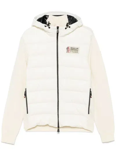 Moncler Padded Zip-up Jacket In White