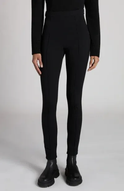 Moncler Pintuck High Waist Leggings In Black