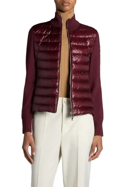 Moncler Panelled Jacket In Red