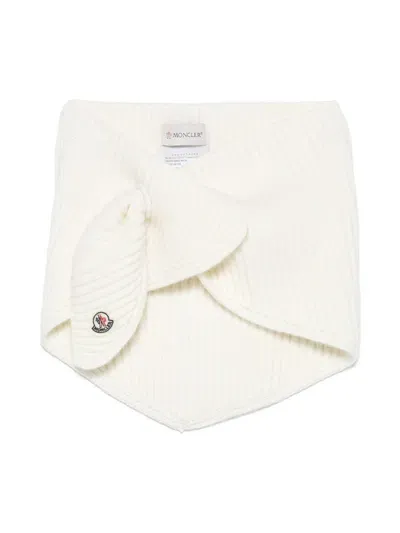 Moncler Ribbed-knit Scarf In White