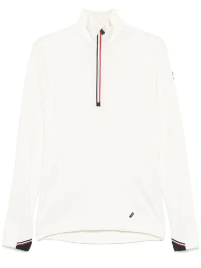 Moncler Short-zip Performance Top In White