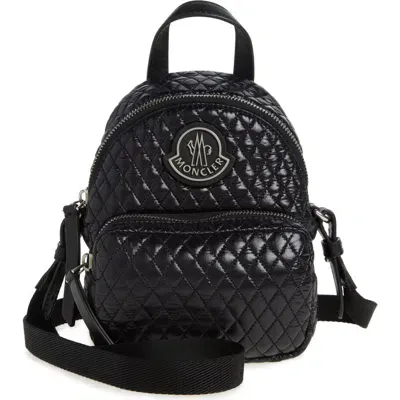 Moncler Small Kilia Quilted Nylon Crossbody Bag In Black