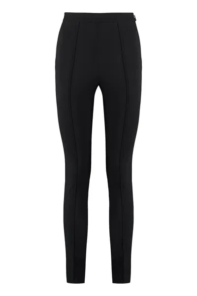 Moncler Stretch Gabardine Trousers In Black