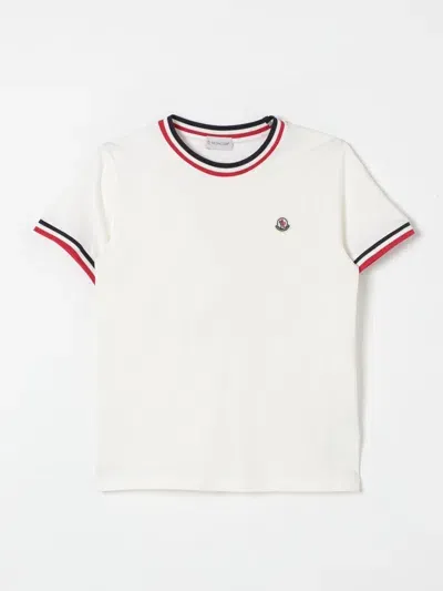 Moncler T-shirt  Kids Color Yellow Cream In White