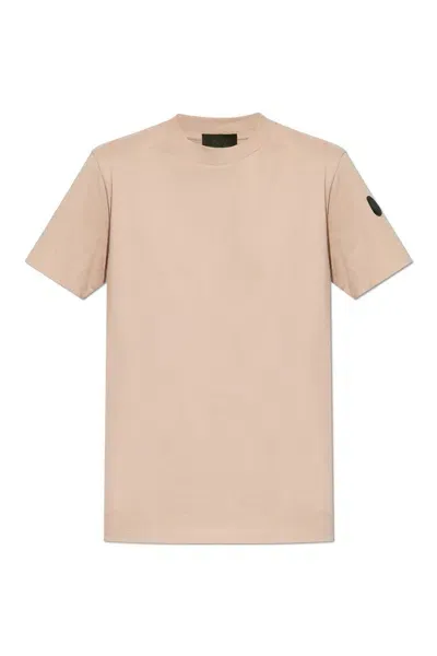 Moncler T-shirt With Pleated Back In Pink