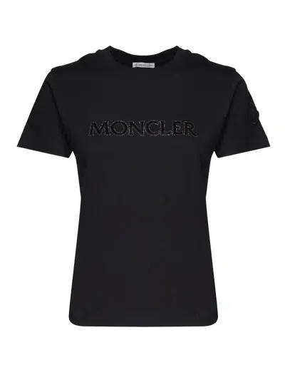 Moncler Cotton T-shirt In Black