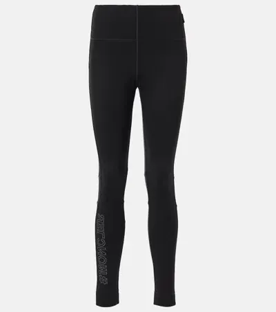 Moncler Technical Leggings In Black