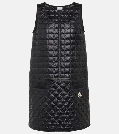 Moncler Technical Minidress In Black