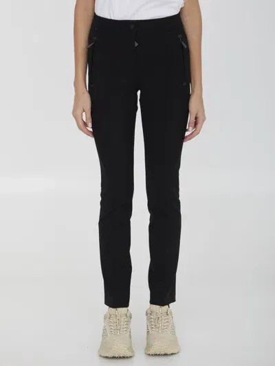 Moncler Twill Pants In Black