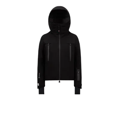 Moncler Chanavey Hooded Gore-tex Down Ski Jacket In Black