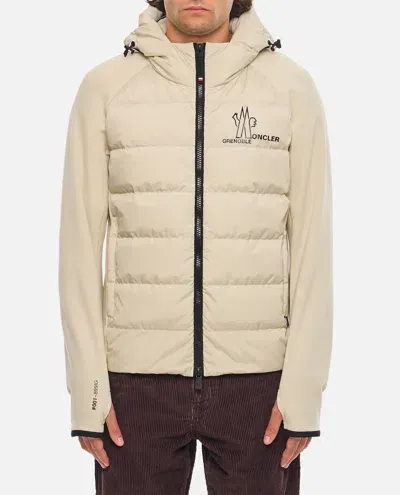 Moncler Zip Up Padded Jacket In White