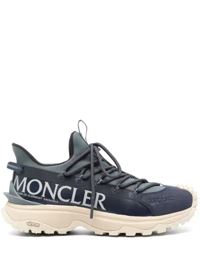 Moncler Sneakers With Comfortable Lining And Durable Sole For Everyday Wear In Blue