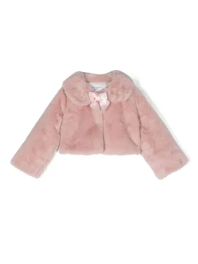 Monnalisa Babies' Bow-detail Jacket In Pink