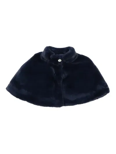 Monnalisa Kids' Fur Jacket In Blue