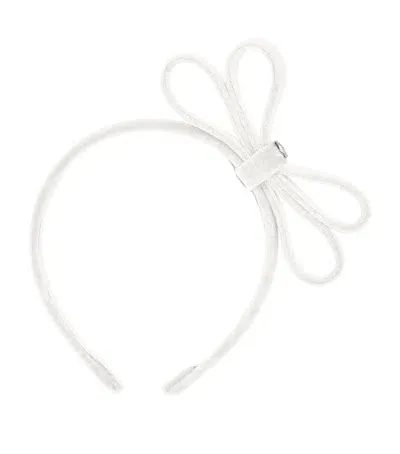 Monnalisa Kids' Velvet Headband In White