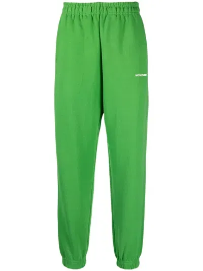 Monochrome Logo-print Cotton Track Pants In Green