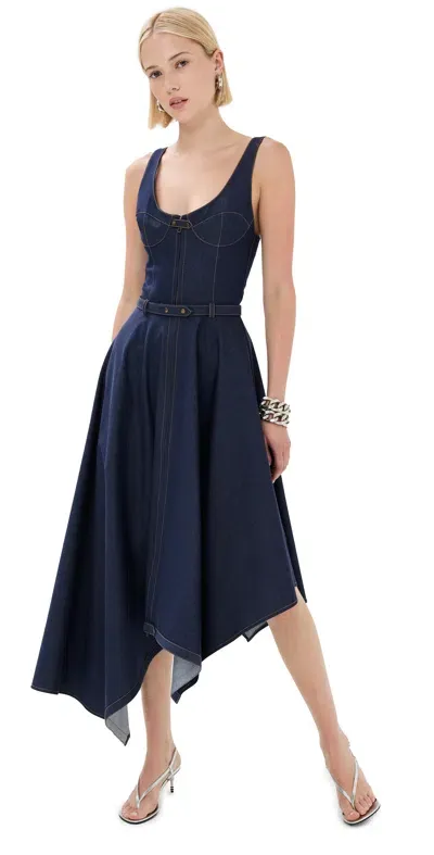 Monse Stretch Denim Dress Indigo